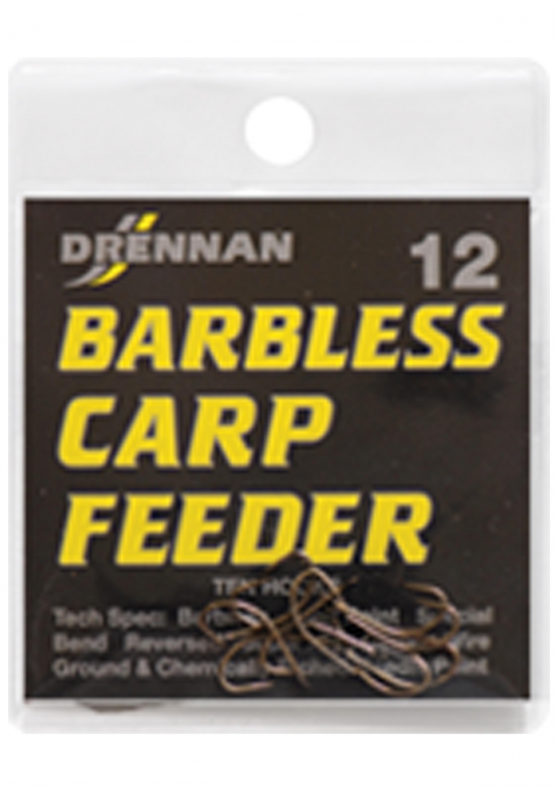 DRENNAN BARBLESS CARP FEEDER HOOKS HOOKS AND READY TIED RIGS Oakwood Tackle