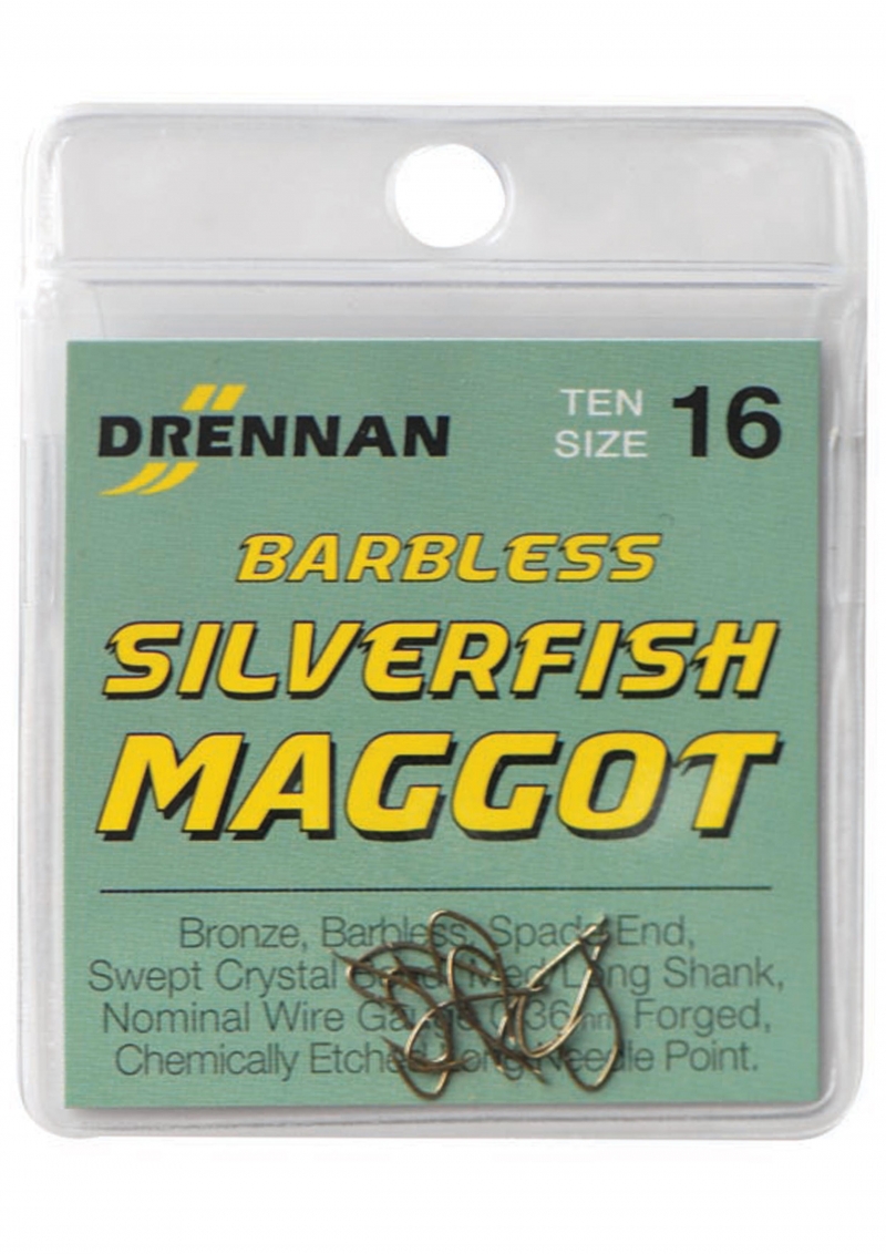 DRENNAN SILVERFISH MAGGOT HOOK HOOKS AND READY TIED RIGS Oakwood Tackle